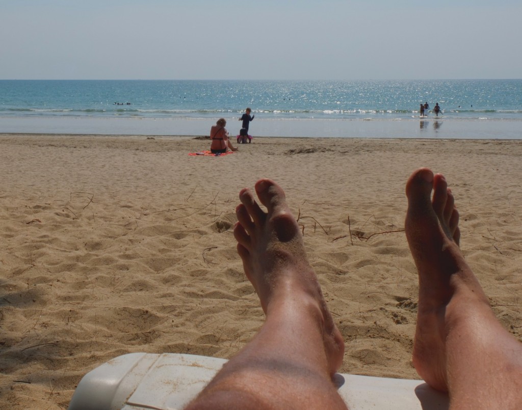 Strandfötter (med hår)